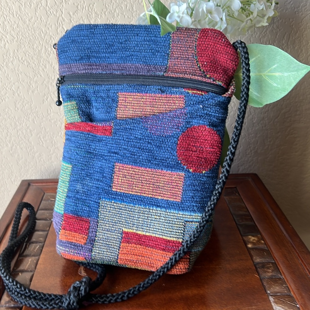 Wild West multicolor tapestry crossbody bag